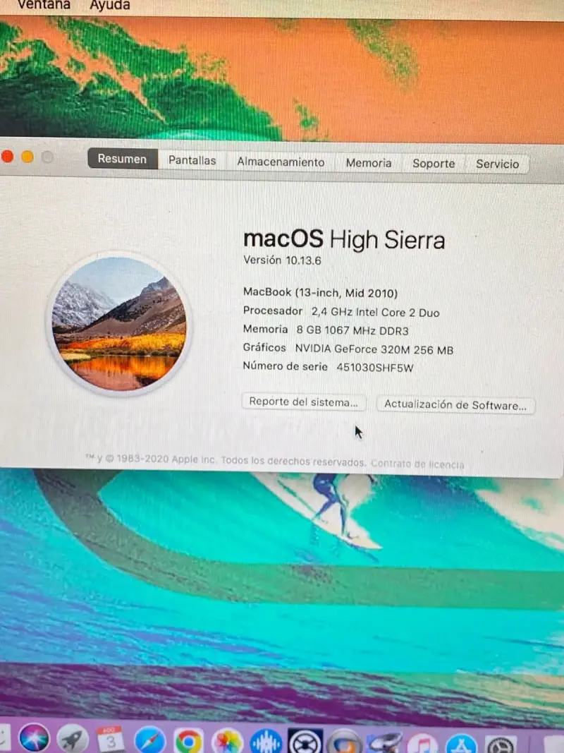 MacBook 13 pulgadas 2010 con macOS High Sierra - 4