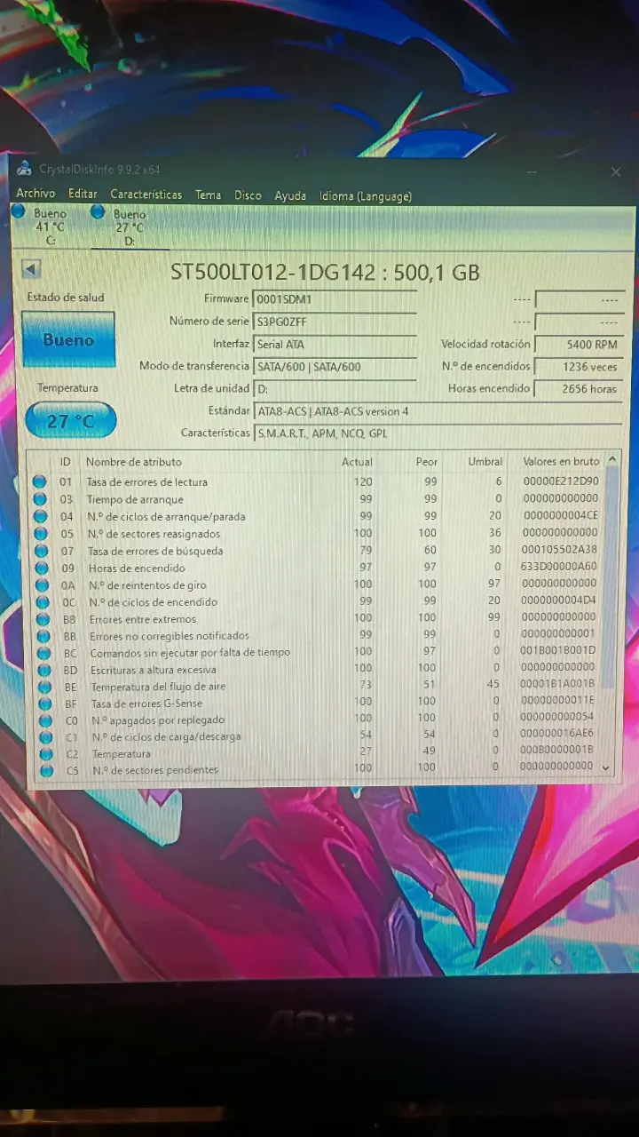 Disco Duro Seagate 500GB para Laptop SALUD BUENO - 3