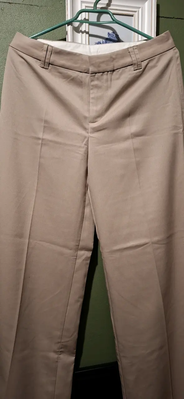 Pantalones beige de vestir para mujer - 2