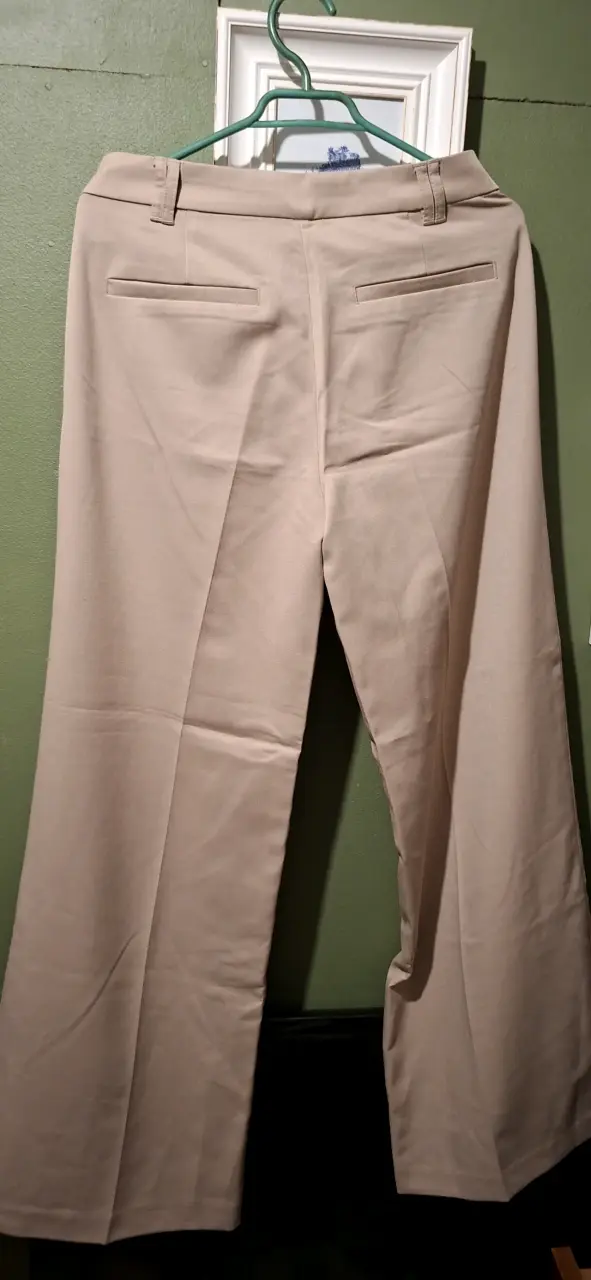 Pantalones beige de vestir para mujer - 3