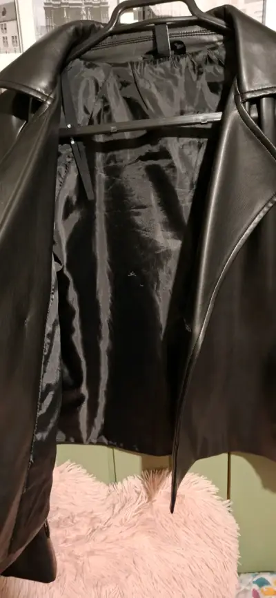 Chaqueta de cuero sintético negra Babadoo - miniatura 5