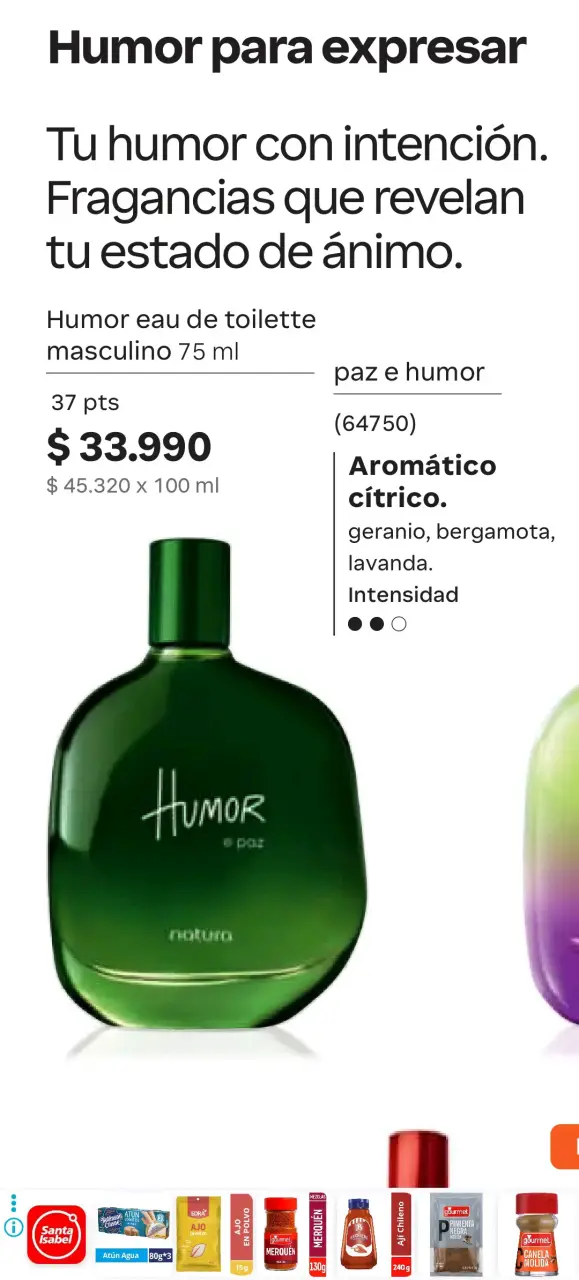 Perfume Natura Humor Paz Eau de Toilette 75 ml