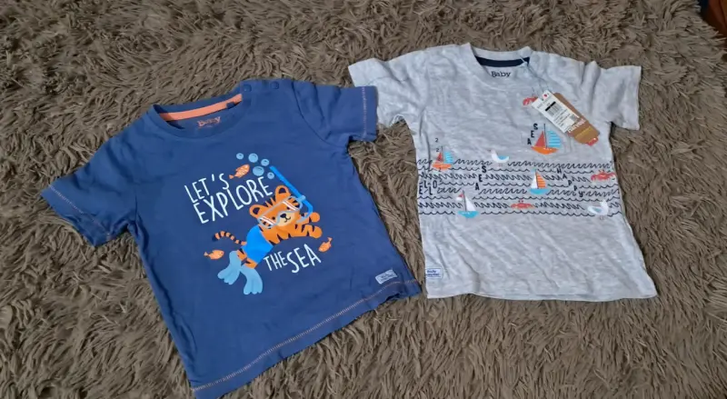Pack de poleras para niño con diseño marino