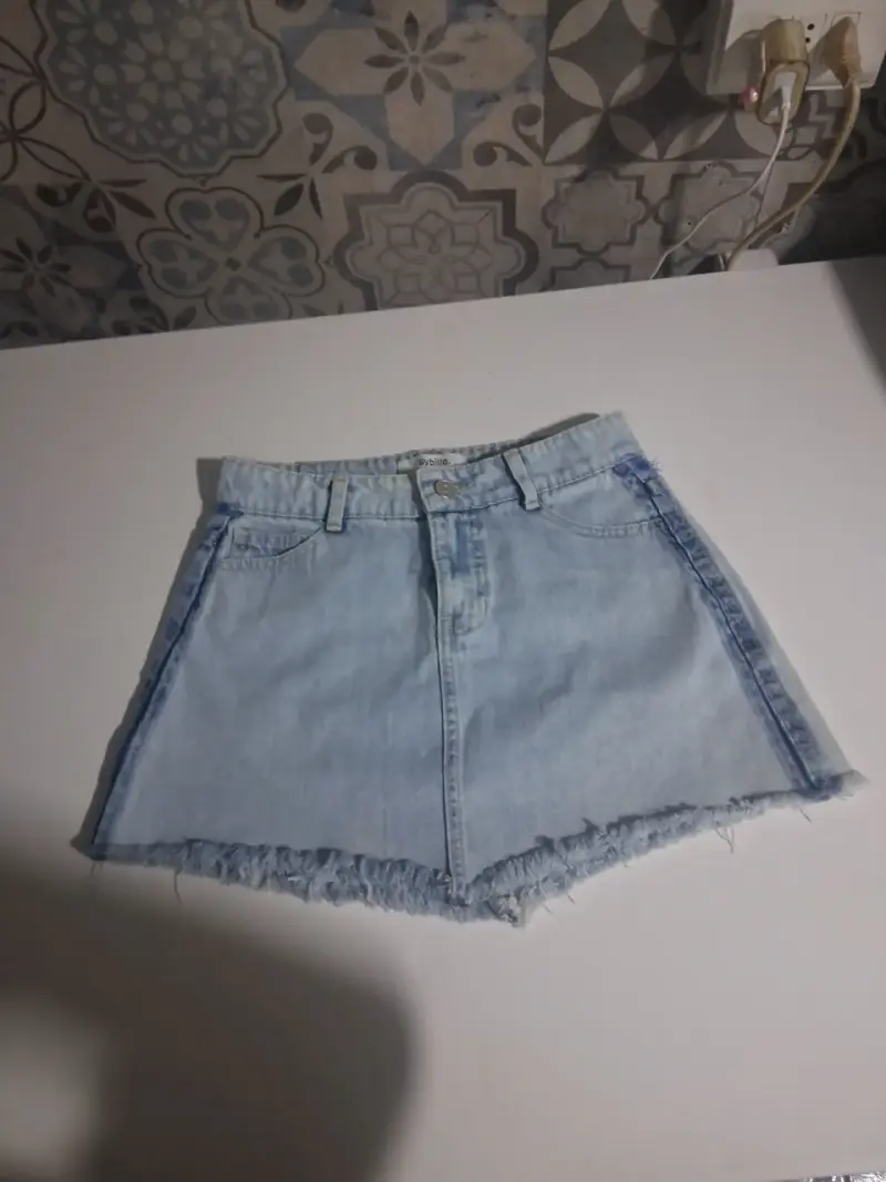 Falda de mezclilla corta Sybilla azul claro - 2