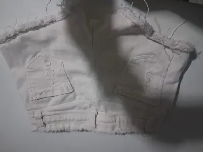 Shorts de mezclilla blancos - miniatura 2
