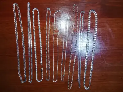 Conjunto de cadenas de plata para hombre - miniatura 1