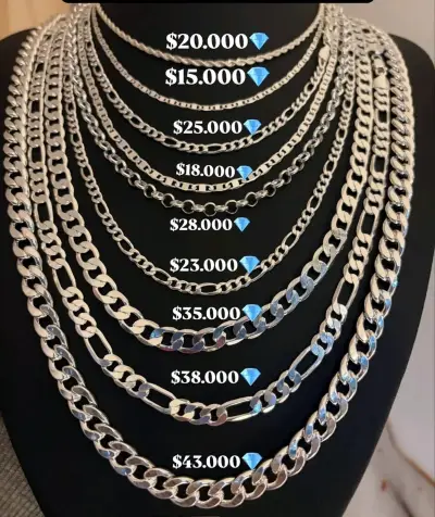 Conjunto de cadenas de plata para hombre - miniatura 2