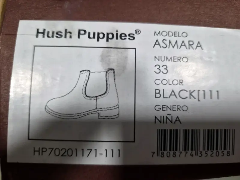 Botines negro para niña Hush Puppies Asma talla 33 - 4