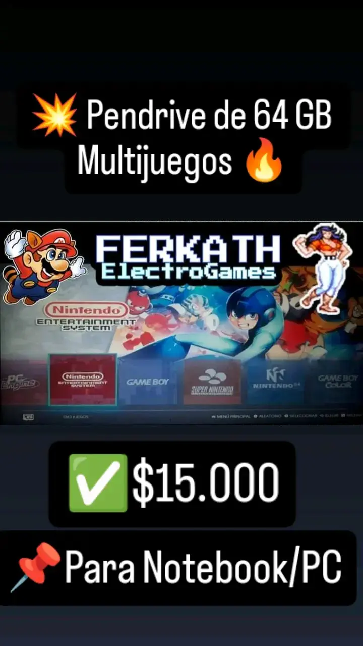 Pendrive Multijuegos 64 GB para PC y Notebook - 1