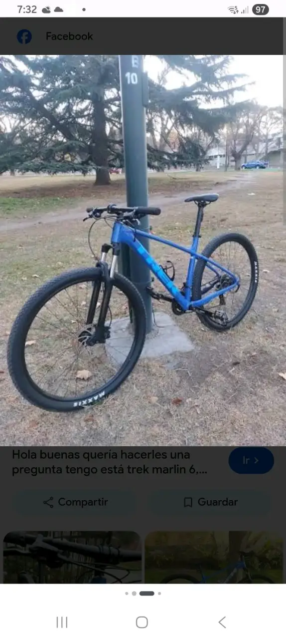 Bicicleta Trek Marlin 6 azul en buen estado
