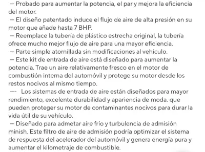 Kit de admisión de aire para Peugeot 206 - miniatura 6