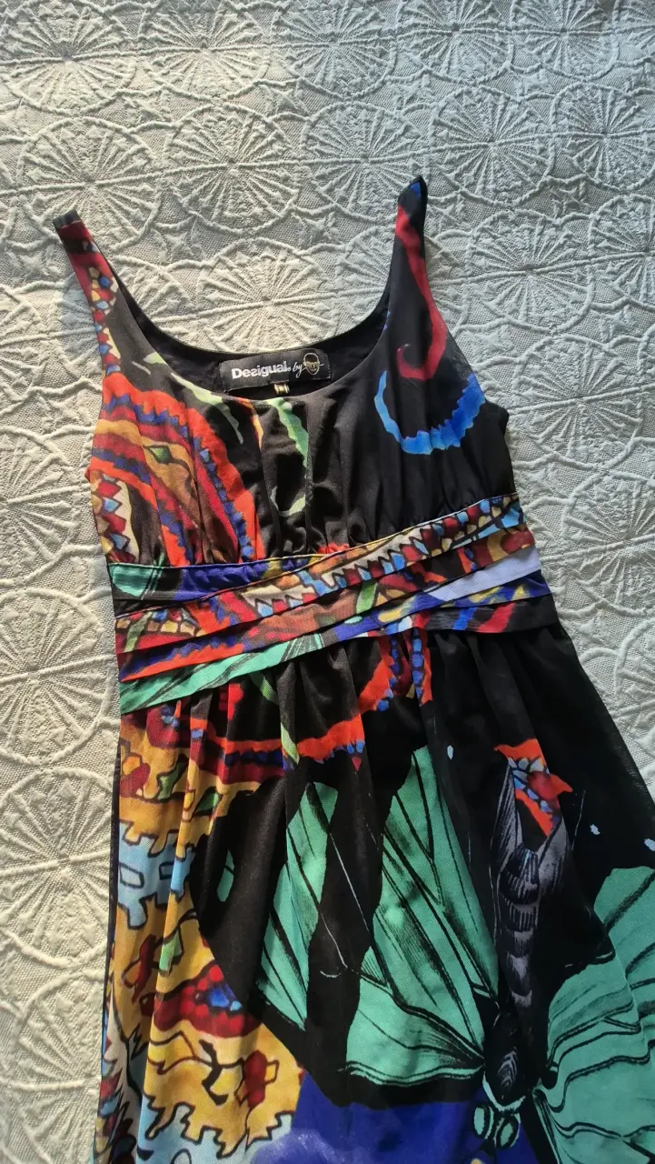 Vestido Desigual estampado con colores - 2