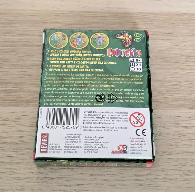 Juego de cartas Coloretto de Devir - 2
