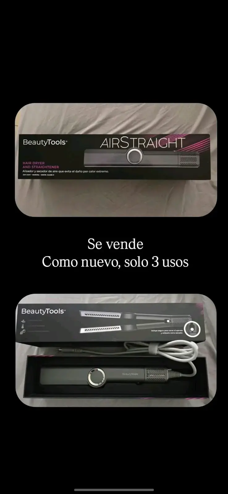 Secador y alisador BeautyTools AirStraight