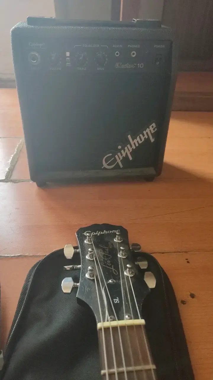 Guitarra eléctrica Epiphone Les Paul con amplificador - 4
