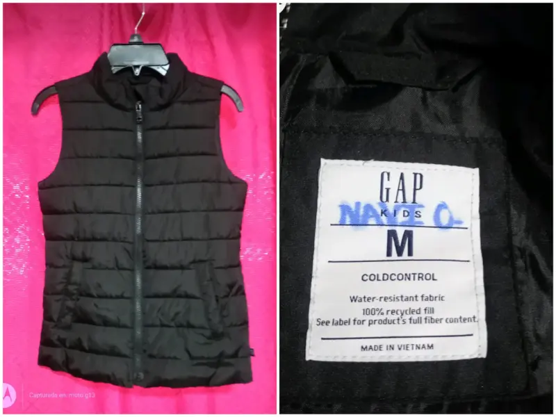 Chaleco sin mangas negro para niños GAP Kids