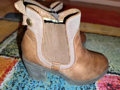 Botines de cuero con plataforma y tacón - miniatura 3