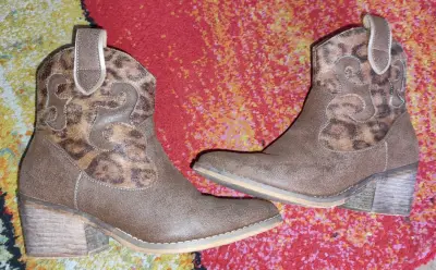 Botines de cuero con plataforma y tacón - miniatura 4