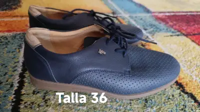 Zapatos de cuero azul talla 36 - miniatura 1