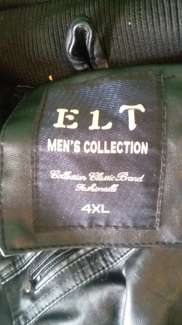 Chaqueta de cuero negra para hombre ELT - 2