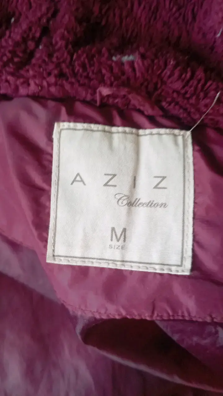 Chaqueta acolchada morada para mujer talla M - 2