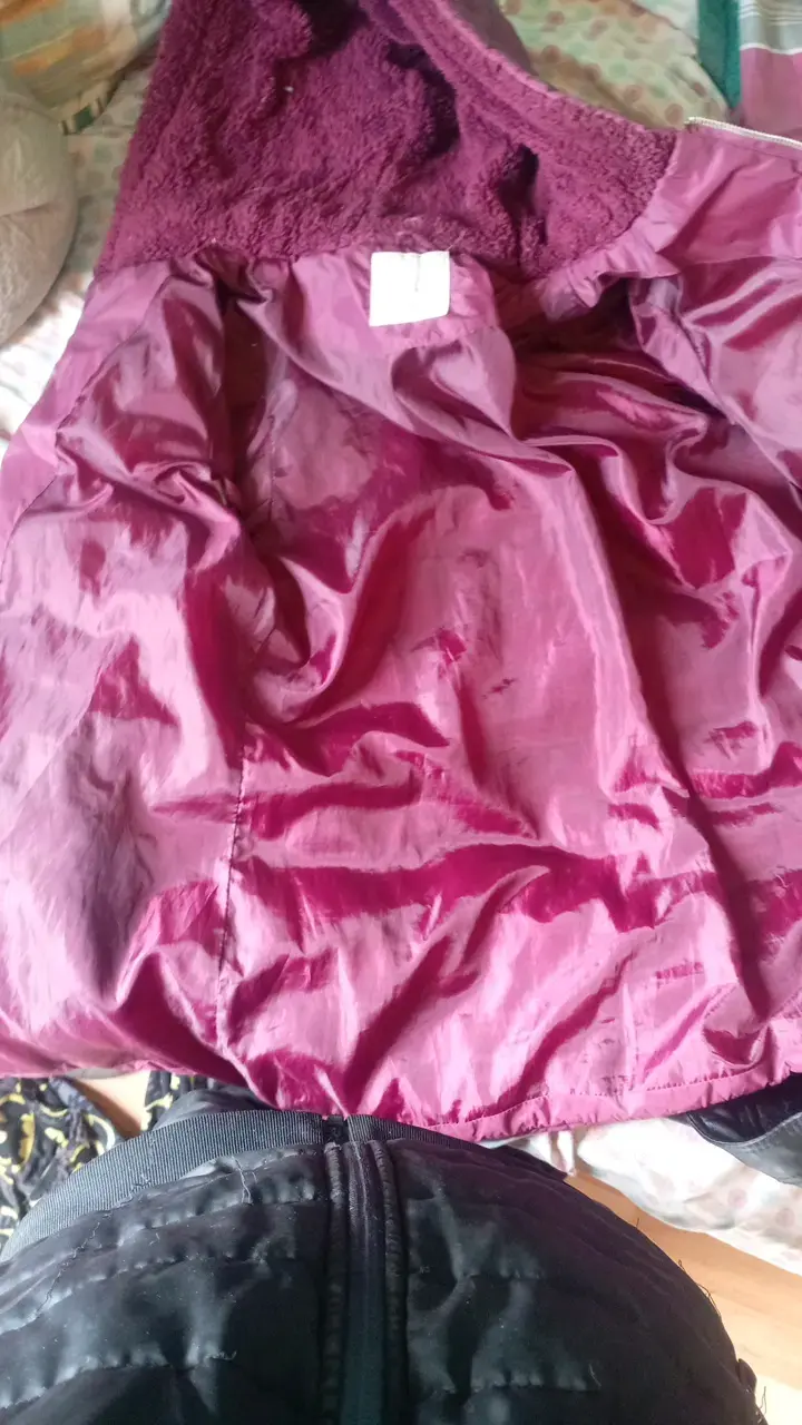 Chaqueta acolchada morada para mujer talla M - 3