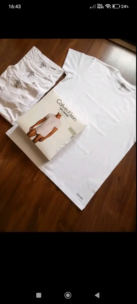 Set 4 Poleras Calvin Klein 100% algodón - 1