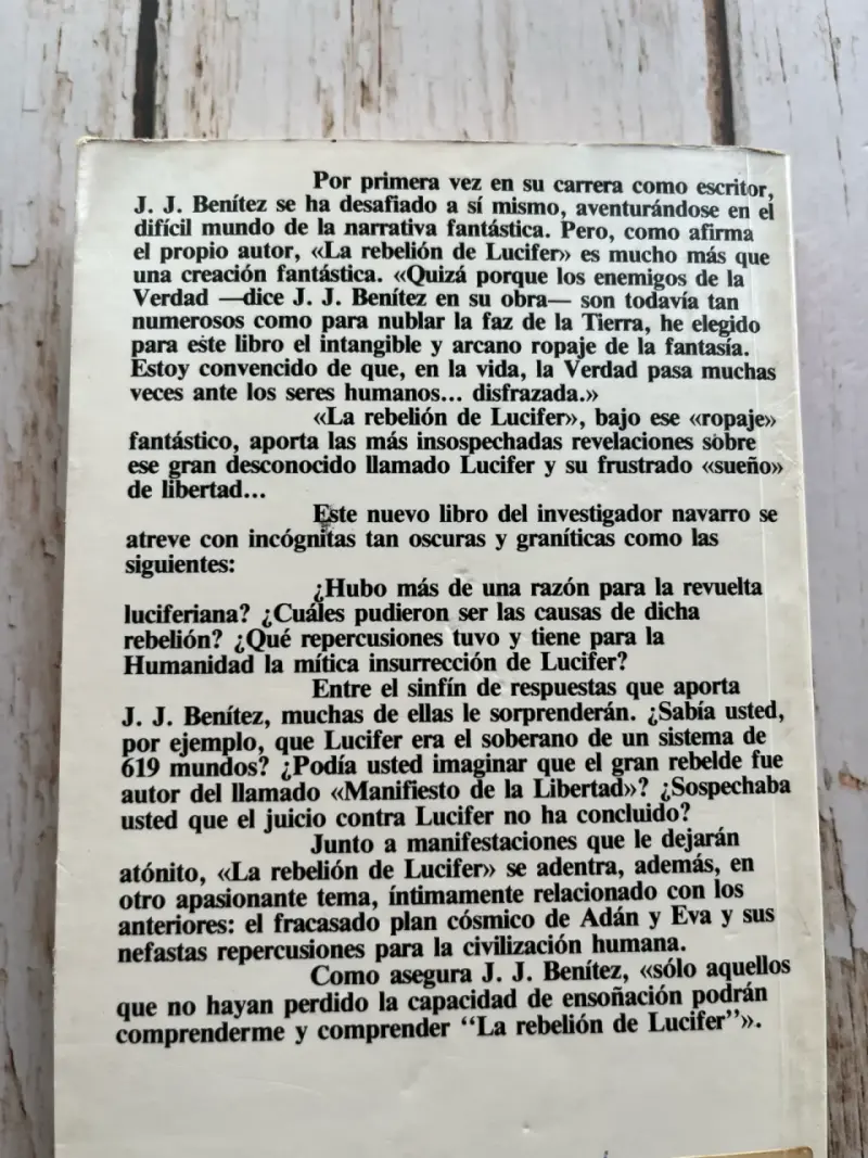 Libro 'La rebelión de Lucifer' de J.J. Benítez - 3