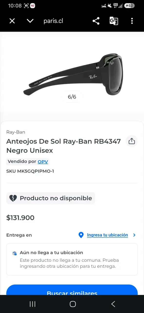 Gafas de Sol Ray-Ban RB4347 Negras Unisex - 3