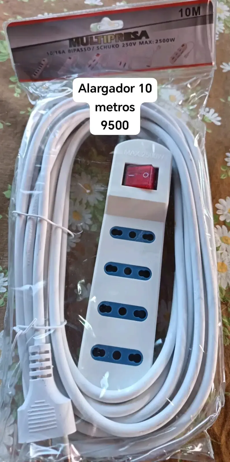 Alargador multipresa 10 metros con interruptor - 1