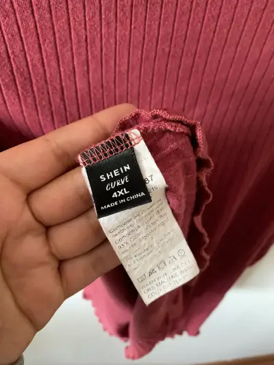 Polera color burdeos talla 4XL - miniatura 5