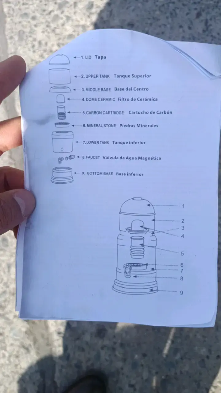 Dispensador y filtro de agua con piedras purificad - 5