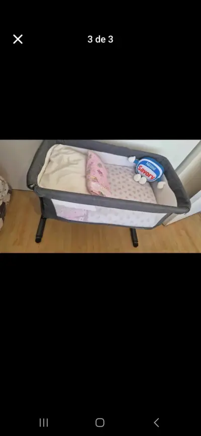 Cuna colecho con sábanas y colchón - miniatura 2