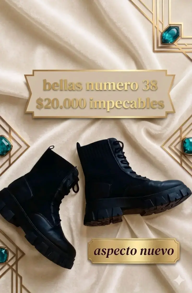 Botas negras número 38 en excelente estado