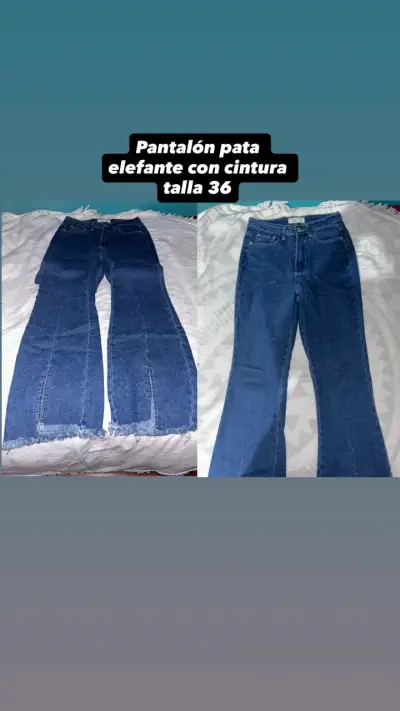 Jeans usados ajustados con cintura ! - miniatura 3