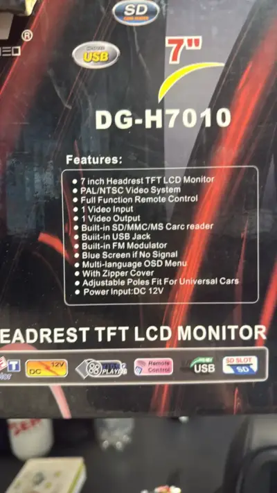 Monitor LCD para reposacabezas 7 pulgadas Digitel - miniatura 4