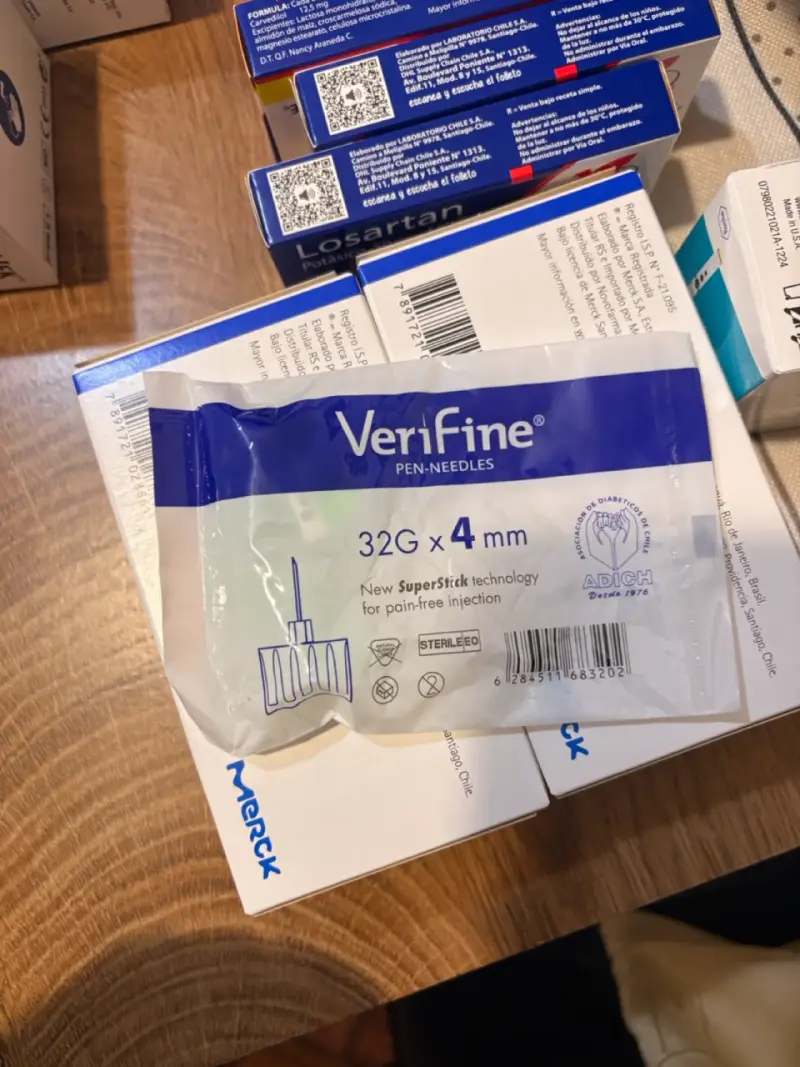 Agujas para pluma Verifine 32G x 4mm