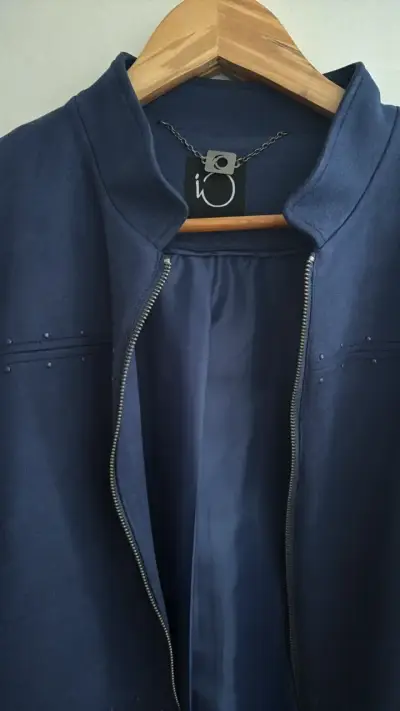Abrigo azul marino para mujer talla 42 - miniatura 2