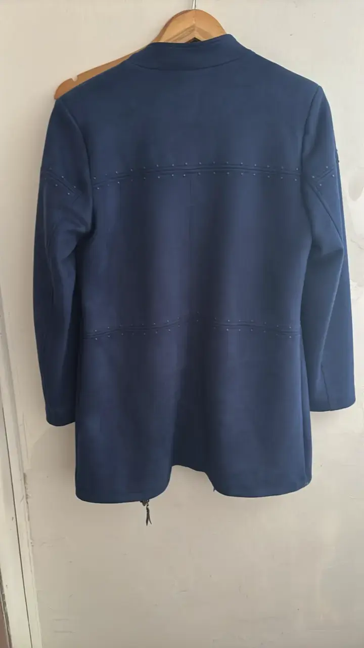 Abrigo azul marino para mujer talla 42 - 3