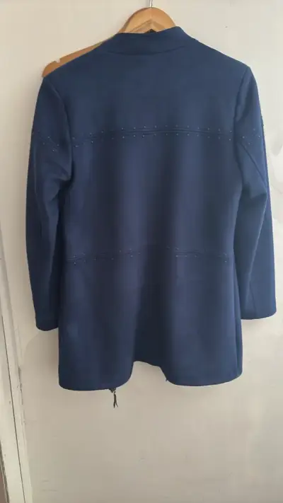 Abrigo azul marino para mujer talla 42 - miniatura 3