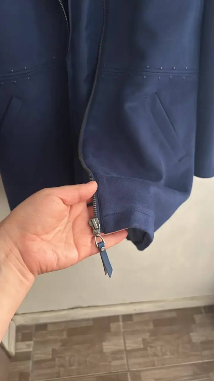 Abrigo azul marino para mujer talla 42 - 5