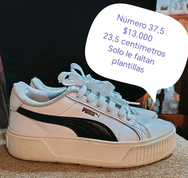 Zapatillas deportivas Puma blancas talla 37.5