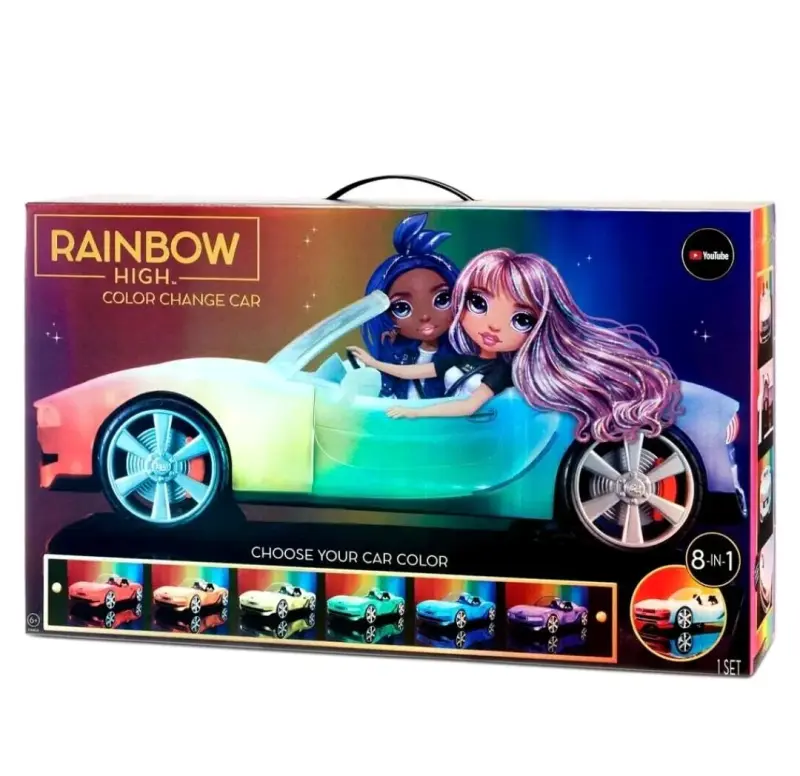 Auto de juguete Rainbow High con luces - 3