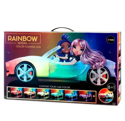 Auto de juguete Rainbow High con luces - miniatura 3