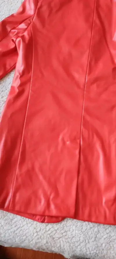 Blazer rojo cuero Sybilla - miniatura 4