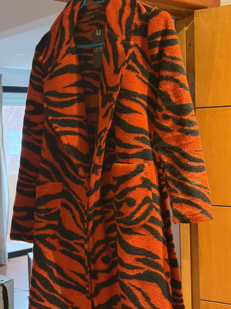 Abrigo de lana estampado animal print Lio-La - 3