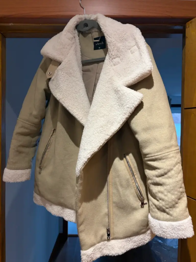 Chaqueta aviadora  beige con forro de lana sintét - 2