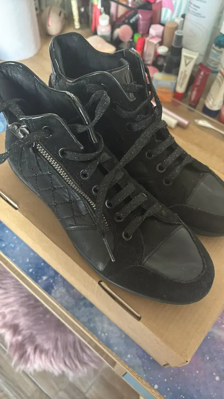 Zapatillas negras Geox con cierre lateral - 2