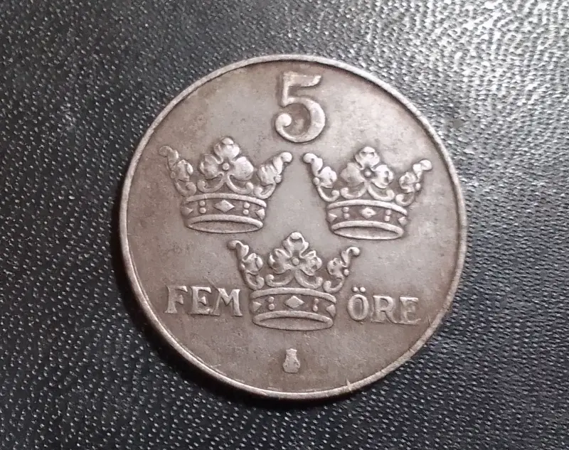 Moneda antigua de 5 Öre Suecia 1948 - 1