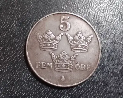 Moneda antigua de 5 Öre Suecia 1948 - miniatura 1